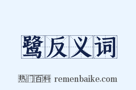 鹭反义词是什么意思的图片